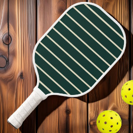 Palas De Pickleball Color verde de sabio a rayas de mediados de siglo