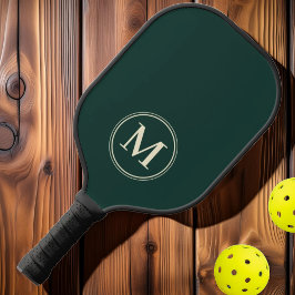 Palas De Pickleball Color verde de sabio sólido monograma a mediados d