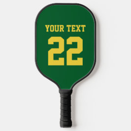 Palas De Pickleball Colores DIY Forest Green Yellow Sports Team Jersey