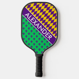 Palas De Pickleball Colores DIY, Mardi Gras Esmeralda Púrpura Dorado S