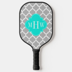 Palas De Pickleball Colores DIY Marruecos Gris Aqua Blanco BG 3 Inicia