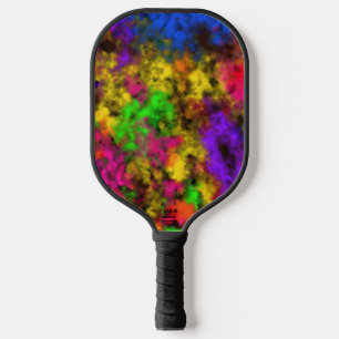 Palas De Pickleball Colores neón acrílicos salpicadura de pintura salp