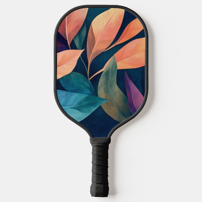 Palas De Pickleball Colorful Abstract Leaves (Reverso )