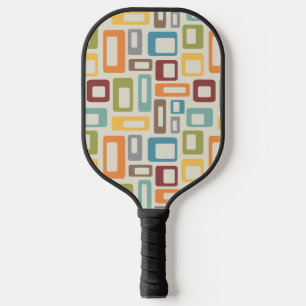 Palas De Pickleball Colorful Mid Century style shapes
