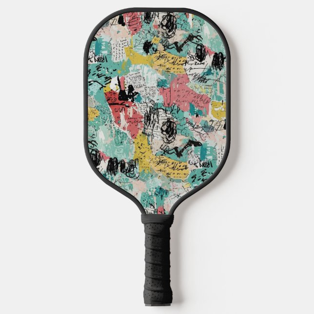 Palas De Pickleball Colorful Urban Graffiti Pattern (2) (Anverso)