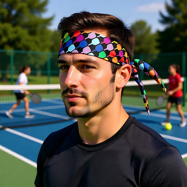 Palas de pickleball coloridas 💚 ❤️ 💛 💙 (Colorful pickleball paddles 💚❤️💛💙 tie headband)