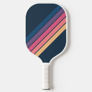 Palas De Pickleball Coloridas rayas retro clásicas de los años 70 de l