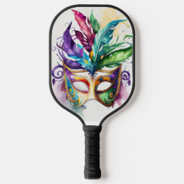 PALAS DE PICKLEBALL COLORIDO COLOR DEL AGUA MARDI GRAS MÁSCARA