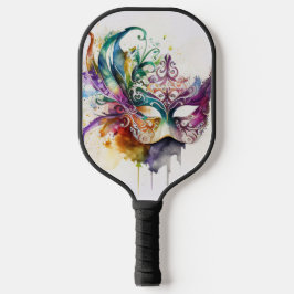 PALAS DE PICKLEBALL COLORIDO COLOR DEL AGUA MARDI GRAS MÁSCARA