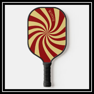 Palas De Pickleball Colorido Guay Spiral Swirl Red Gold Nombre