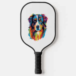 Palas De Pickleball Colorido perro pastor australiano