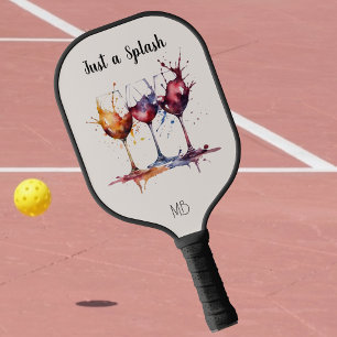Palas De Pickleball Colorido sólo una pizca de acuarela de vino