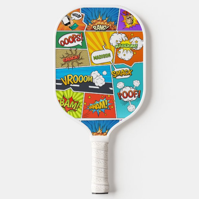 Palas De Pickleball Comics de nombres personalizados (Anverso)