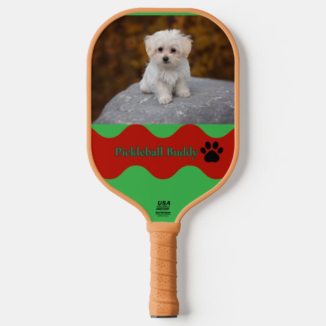 Palas De Pickleball Compinche de Pickleball Perro Remando (Anverso)