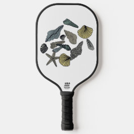 Palas De Pickleball Conchas marinas abstractas en pala de pickleball