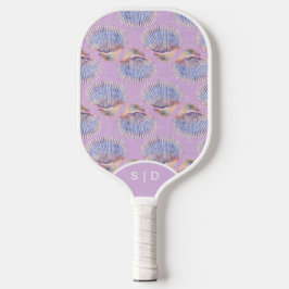 Palas De Pickleball Conchas marinas personalizadas moradas