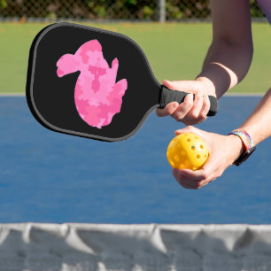Palas De Pickleball Conejo conejo conejo conejo de camuflaje rosado