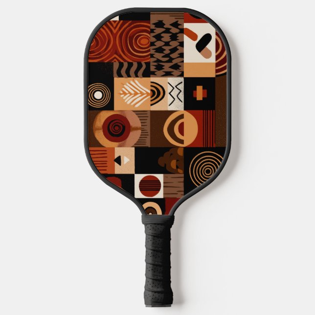 Palas De Pickleball Congolese motifs background grid (Anverso)