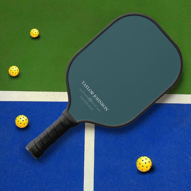 Palas De Pickleball Contacto profesional de nombre de monograma azul V (Subido por el creador)