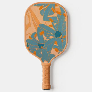 Palas De Pickleball Contemporary Leaf Design in Peach