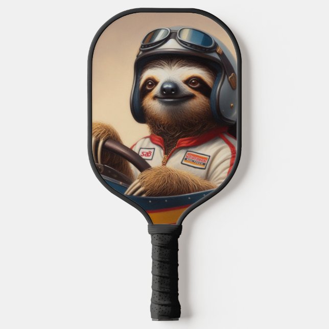 Palas De Pickleball Controlador de racecar Sloth (Anverso)