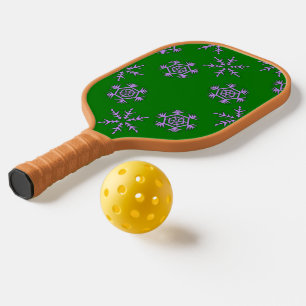Palas De Pickleball Copos de nieve púrpura en remo de bola de picnic v