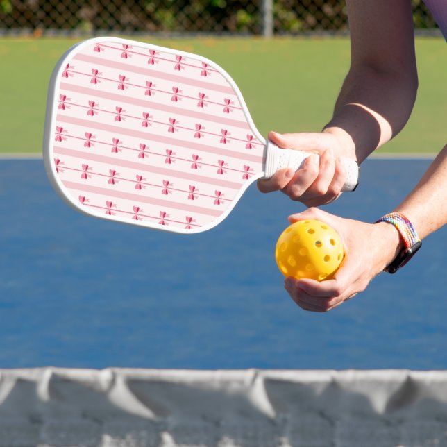 Palas De Pickleball Coqueta cutánea con banda rosa (in situ)