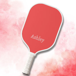 Palas De Pickleball Coral minimalista Red Name Modern