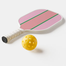 Palas De Pickleball Coral y rayas rosas y verdes