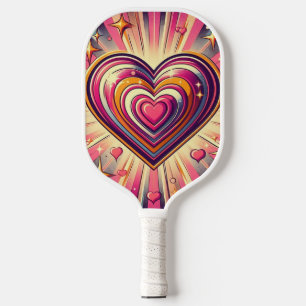 Palas De Pickleball Corazón de arte pop de los años 70/Mug de San Vale