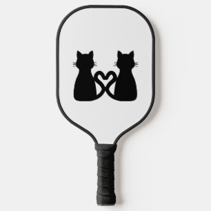 Palas De Pickleball corazón de gatos negro
