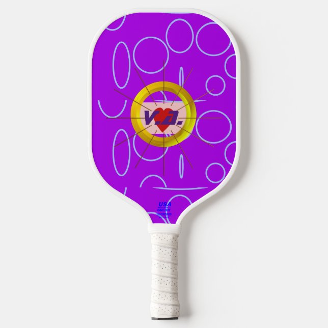 Palas De Pickleball Corazón Guay Purple Pickleball Paddle (Anverso)