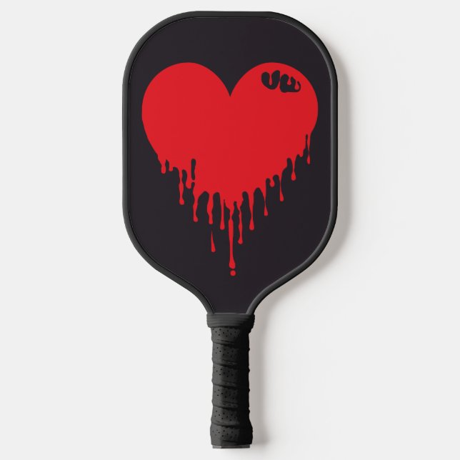 Palas De Pickleball Corazón Rojo Goteante (Anverso)