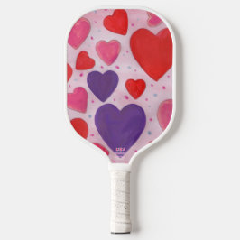 Palas De Pickleball Corazones día de San Valentín en el patrón rojo ro