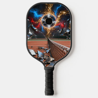 Palas De Pickleball Cosmic Serve — Agujero Negro Sobre la Cancha Centr