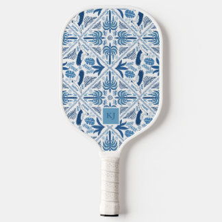 Palas De Pickleball Costa Azul Tropical De La Palm Tile Monogramada