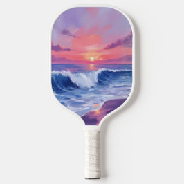 Palas De Pickleball Cotton Candy Cove | Pink Ocean Watercolor Painted