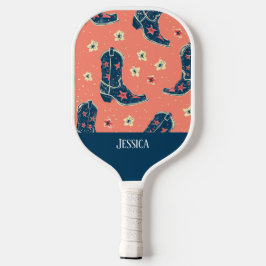 Palas De Pickleball Cowboy lindo bota patrones sin mar
