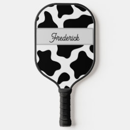 Palas De Pickleball Cowhyde de Personalizable negro y blanco falso