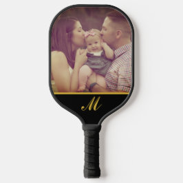 Palas De Pickleball Crear su propia foto Monograma Gold Inicial
