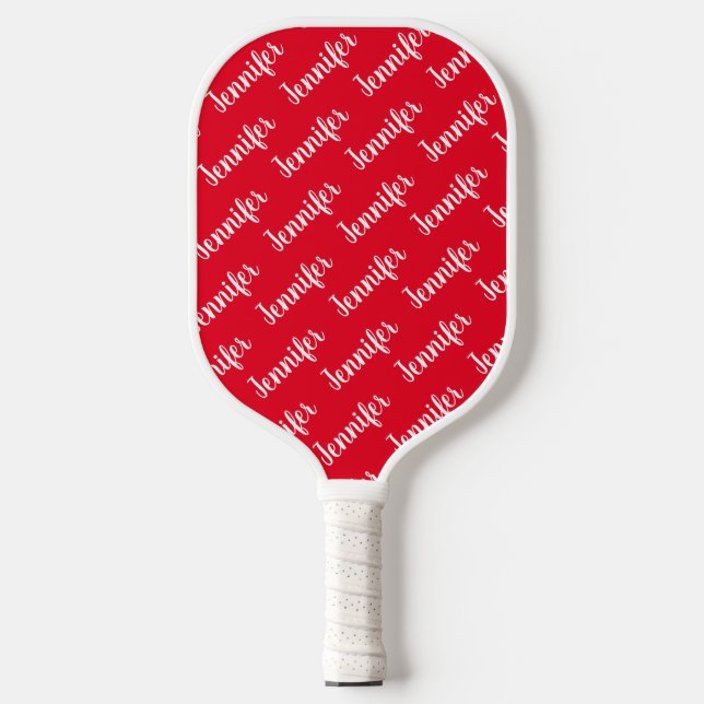 Palas De Pickleball Crear su propio nombre personalizado rojo (Anverso)