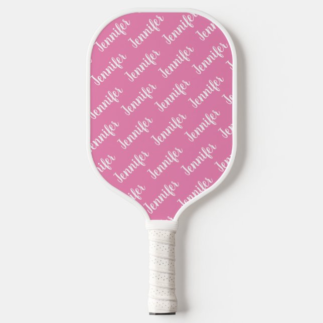Palas De Pickleball Crear su propio nombre personalizado rosado (Anverso)