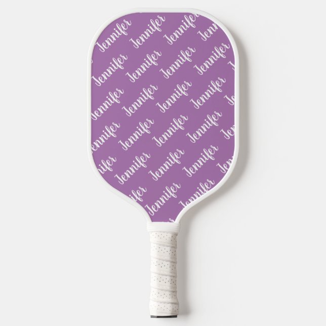 Palas De Pickleball Crear tu propio nombre personalizado morado (Anverso)