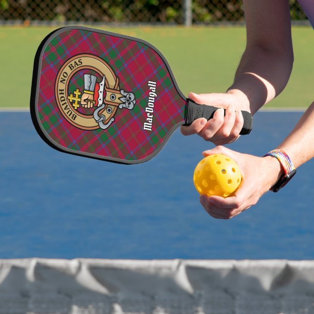 Palas De Pickleball Crest de Clan MacDougall sobre Tartán (in situ)