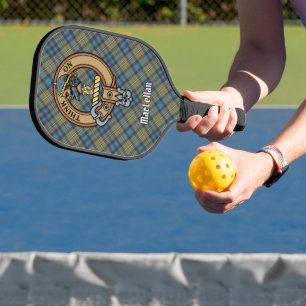 Palas De Pickleball Crest de Clan MacLellan sobre antiguo tartán