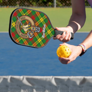 Palas De Pickleball Crest del Clan MacMillan sobre tartán