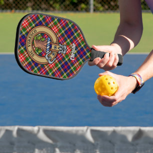 Palas De Pickleball Crestón del Clan Christie sobre Tartán