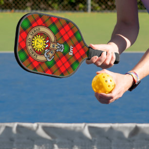 Palas De Pickleball Crestón del Clan Kerr sobre tartán