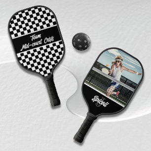 Palas De Pickleball Crisis de mitad de cancha a cuadros del equipo