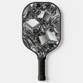 Palas De Pickleball Cromo Líquido - Metal Plateado Espejo